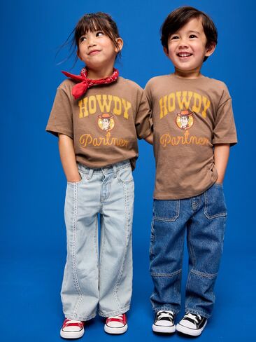 Old Navy Old Navy x Pixar Toy Story Unisex Oversized Graphic T-Shirt for Toddler - Brown in Kuwait