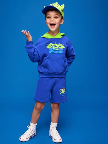 مجموعة كنزة صوفية وسروال قصير من Old Navy Old Navy x Pixar Toy Story للأولاد الصغار - أزرق مائي in Kuwait