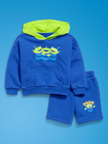 مجموعة كنزة صوفية وسروال قصير من Old Navy Old Navy x Pixar Toy Story للأولاد الصغار - أزرق مائي in Kuwait