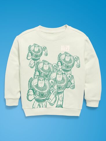 سويت شيرت برسومات كبيرة الحجم من Old Navy Old Navy x Pixar Toy Story للأولاد الصغار - أخضر عصاري in Kuwait