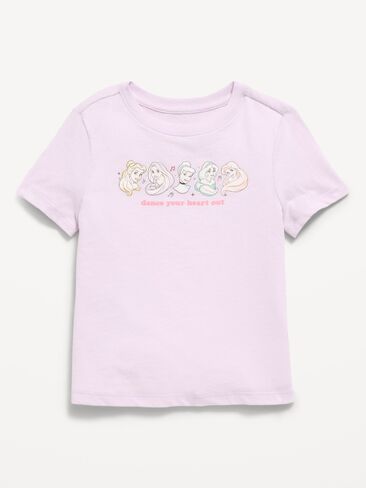 تي شيرت Old Navy Disney© Princesses برسومات للفتيات الصغيرات - أرجواني فاتح in Kuwait