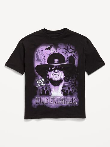 تي شيرت Old Navy WWE® The Undertaker برسومات كبيرة الحجم محايدة للجنسين للأطفال - بلاك جاك in Kuwait