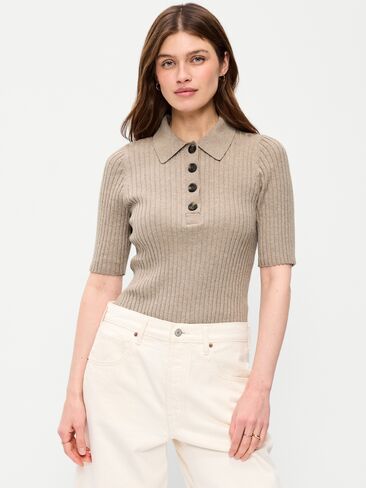 Old Navy Short-Sleeve Ribbed Polo - Mushroom in Kuwait