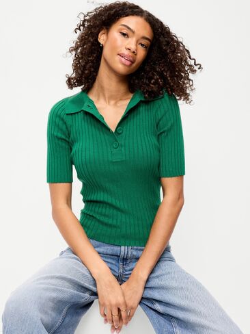Old Navy Short-Sleeve Ribbed Polo - Rainforest Jewel in Kuwait
