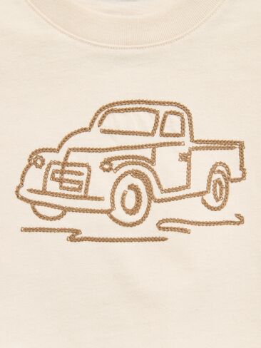 Old Navy Oversized Short-Sleeve Boxy Graphic T-Shirt for Toddler Boys - Howlite in Kuwait