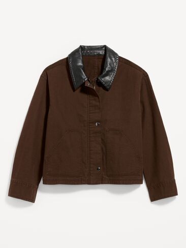 Old Navy Cropped Barn Jacket - Earthen in Kuwait