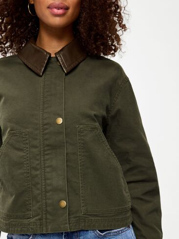 Old Navy Cropped Barn Jacket - Forest Tapestry in Kuwait