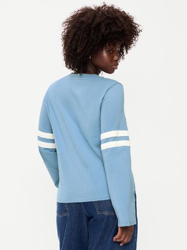 تي شيرت Old Navy EveryWear بأكمام طويلة - أزرق طبيعي in Kuwait
