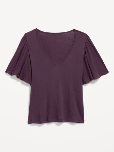 Old Navy V-Neck Flutter Sleeve Top - Veil of Night in Kuwait