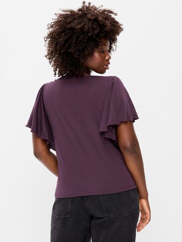 Old Navy V-Neck Flutter Sleeve Top - Veil of Night in Kuwait