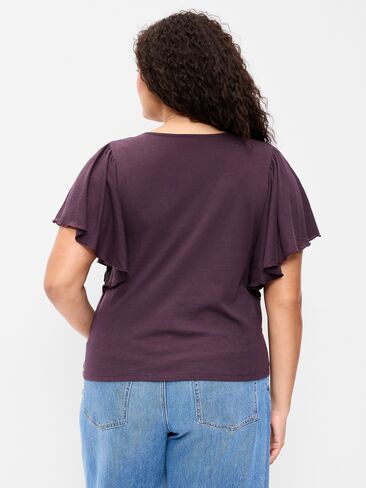 Old Navy V-Neck Flutter Sleeve Top - Veil of Night in Kuwait