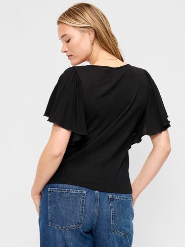 بلوزة Old Navy بأكمام واسعة ورقبة على شكل حرف V - بلاك جاك in Kuwait
