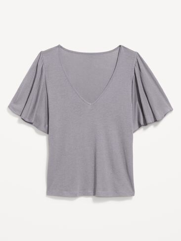 بلوزة Old Navy بأكمام مرفرفة ورقبة على شكل حرف V - Shooting Star in Kuwait