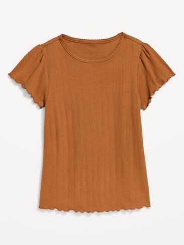 Old Navy Lettuce-Edge Pointelle Top - ريدوود بورل in Kuwait