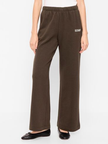 Old Navy High-Waisted Fleece Wide-Leg Sweatpants - Black Coffee in Kuwait