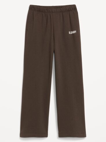 Old Navy High-Waisted Fleece Wide-Leg Sweatpants - Black Coffee in Kuwait