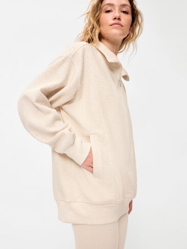 سويت شيرت من الصوف الديناميكي ذو الحجم الكبير من Old Navy - هيذر الشوفان in Kuwait