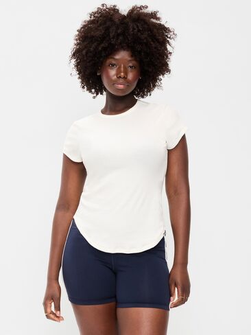 تي شيرت مضلع بفتحة رقبة دائرية من Old Navy CloudLite - ماجنوليا in Kuwait