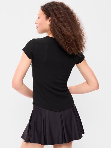 Old Navy CloudLite Crew-Neck Ribbed T-Shirt - Black Jack in Kuwait