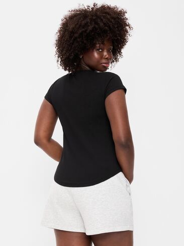 Old Navy CloudLite Crew-Neck Ribbed T-Shirt - Black Jack in Kuwait