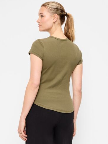 Old Navy CloudLite Crew-Neck Ribbed T-Shirt - Hearthwood in Kuwait