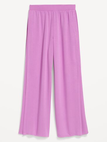 بنطلون Bounce Lite Drapey واسع الساق ذو طيات عالي الخصر من Old Navy - أوركيد in Kuwait