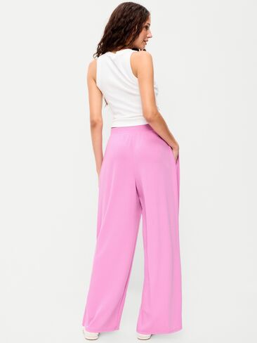 بنطلون Bounce Lite Drapey واسع الساق ذو طيات عالي الخصر من Old Navy - أوركيد in Kuwait