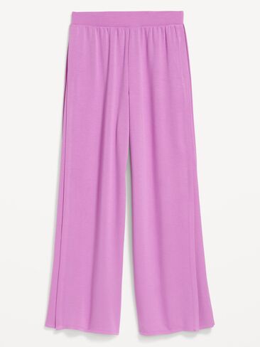 بنطلون Bounce Lite Drapey واسع الساق ذو طيات عالي الخصر من Old Navy - أوركيد in Kuwait
