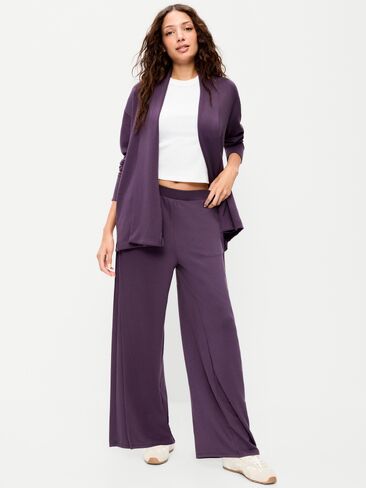 Old Navy High-Waisted Bounce Lite Drapey Wide-Leg Pleated Pants - Nebula in Kuwait