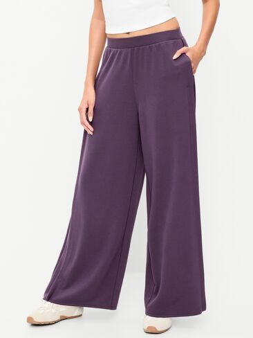 Old Navy High-Waisted Bounce Lite Drapey Wide-Leg Pleated Pants - Nebula in Kuwait