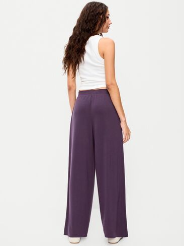 Old Navy High-Waisted Bounce Lite Drapey Wide-Leg Pleated Pants - Nebula in Kuwait