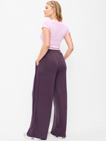 Old Navy High-Waisted Bounce Lite Drapey Wide-Leg Pleated Pants - Nebula in Kuwait