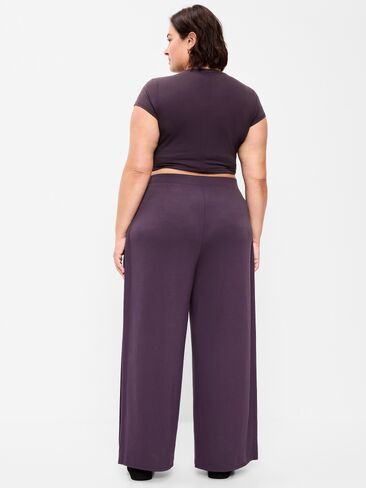Old Navy High-Waisted Bounce Lite Drapey Wide-Leg Pleated Pants - Nebula in Kuwait