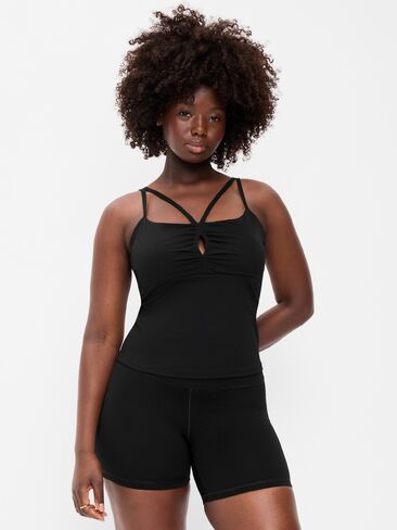 Old Navy StudioSmooth Strappy Tank Top - بلاك جاك in Kuwait