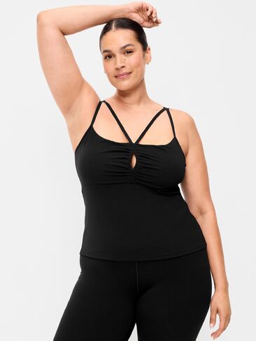Old Navy StudioSmooth Strappy Tank Top - بلاك جاك in Kuwait