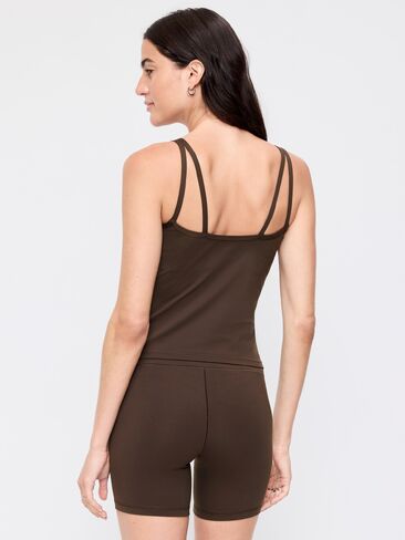 Old Navy StudioSmooth Strappy Tank Top - قهوة سوداء in Kuwait