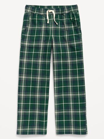 Old Navy Pull-On Baggy Plaid Flannel Pants for Boys - Green Plaid in Kuwait