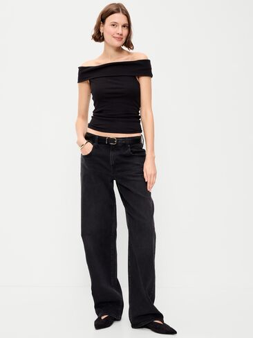 Old Navy Low-Rise Loose Jeans - Autumn Night in Kuwait