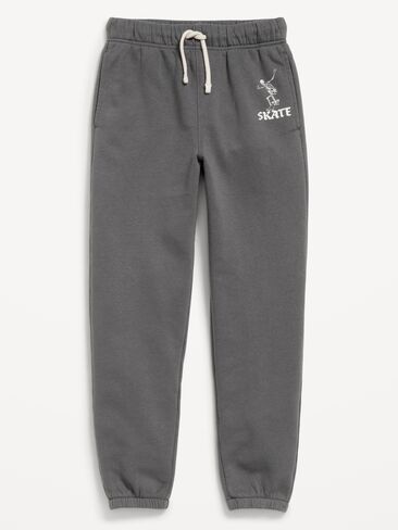 Old Navy Favorite Fleece Baggy Graphic Jogger Sweatpants for Boys - Stainless Steel in Kuwait