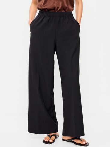 Old Navy High-Waisted Wide-Leg Trouser - Light Black Heather in Kuwait