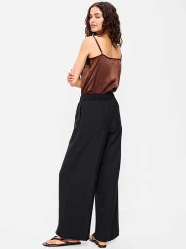Old Navy High-Waisted Wide-Leg Trouser - Light Black Heather in Kuwait