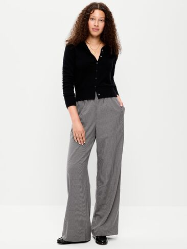 Old Navy High-Waisted Wide-Leg Trouser - Chrome Gray in Kuwait