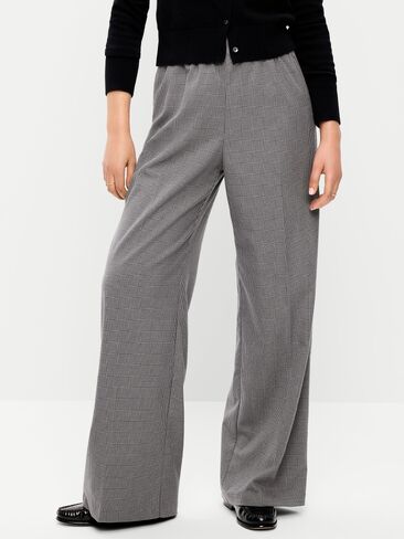 Old Navy High-Waisted Wide-Leg Trouser - Chrome Gray in Kuwait