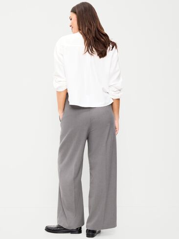 Old Navy High-Waisted Wide-Leg Trouser - Chrome Gray in Kuwait