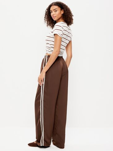 بنطال رياضي ستان عالي الخصر من Old Navy - ترابي in Kuwait