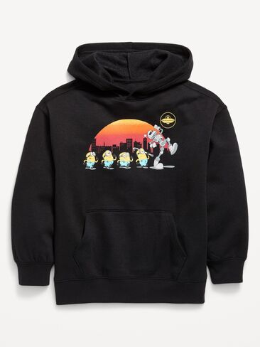 كنزة صوفية بغطاء للرأس برسوم محايدة للجنسين من Old Navy Minions™ للأطفال - بلاك جاك in Kuwait