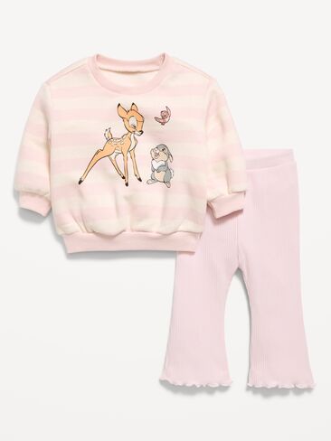 Old Navy Disney© Bambi Graphic Sweatshirt and Legging Set for Baby - Pastel Pink in Kuwait