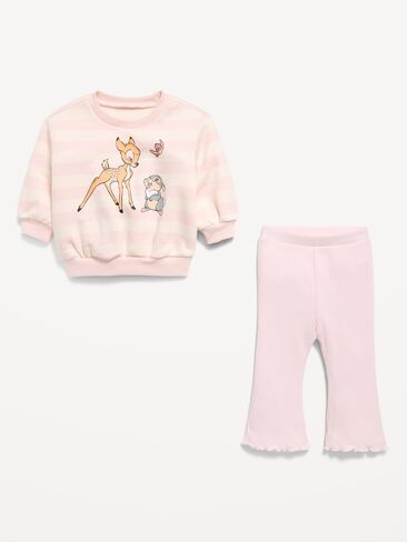 Old Navy Disney© Bambi Graphic Sweatshirt and Legging Set for Baby - Pastel Pink in Kuwait