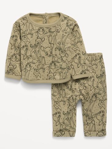 Old Navy Disney© Bambi Crew-Neck Sweatshirt and Sweatpants Set for Baby - Little Leaf Green in Kuwait