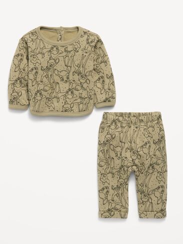 Old Navy Disney© Bambi Crew-Neck Sweatshirt and Sweatpants Set for Baby - Little Leaf Green in Kuwait